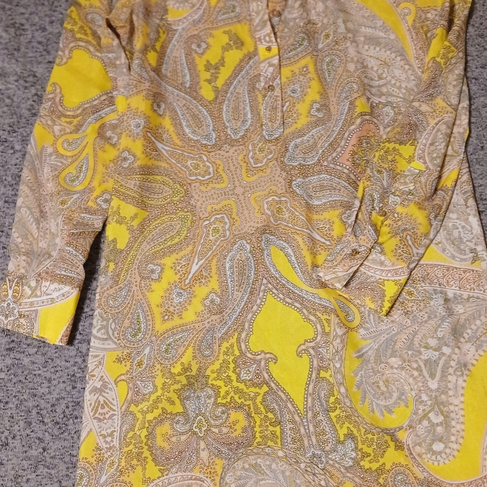 ANTONIO MELANI Yellow Paisley Shift Tunic